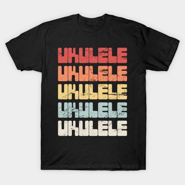 Vintage 70s UKULELE Design T-Shirt by MeatMan